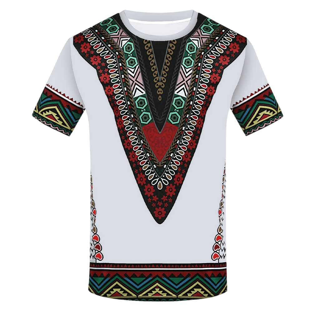 Dashiki Shirt Men - Afrikaans Dashiki T-shirt voor heren met