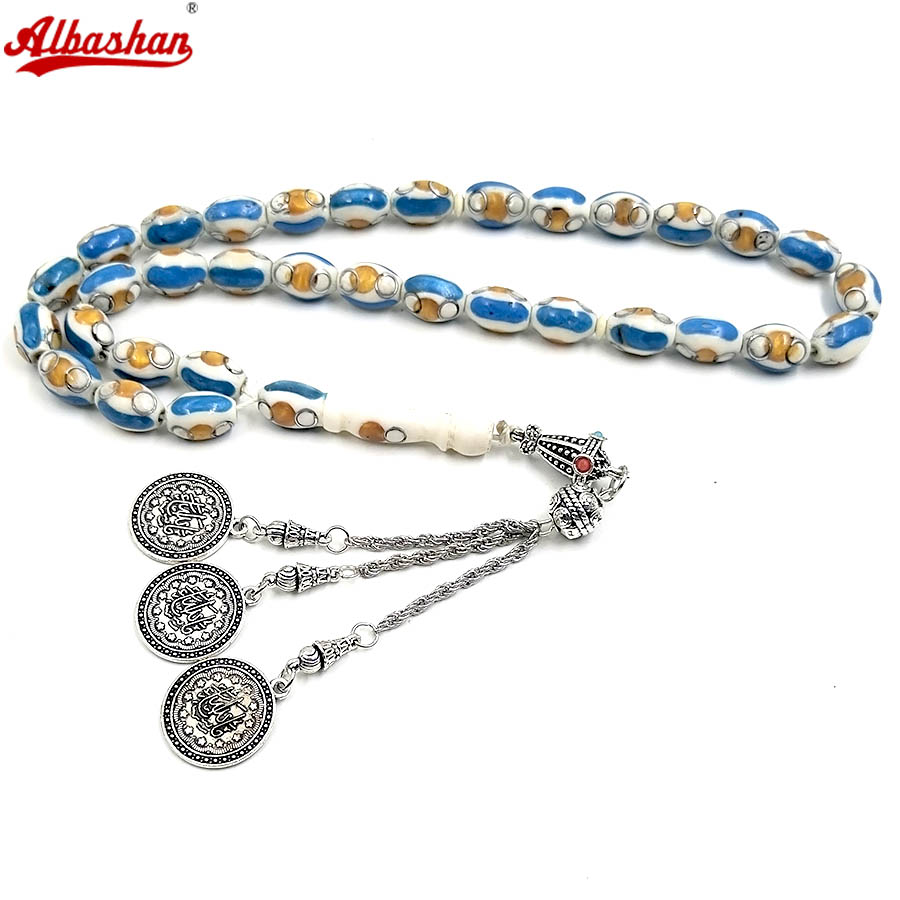 Ethnic Fashion Online - Kamelenbot Tasbih met blauwe lijn 33