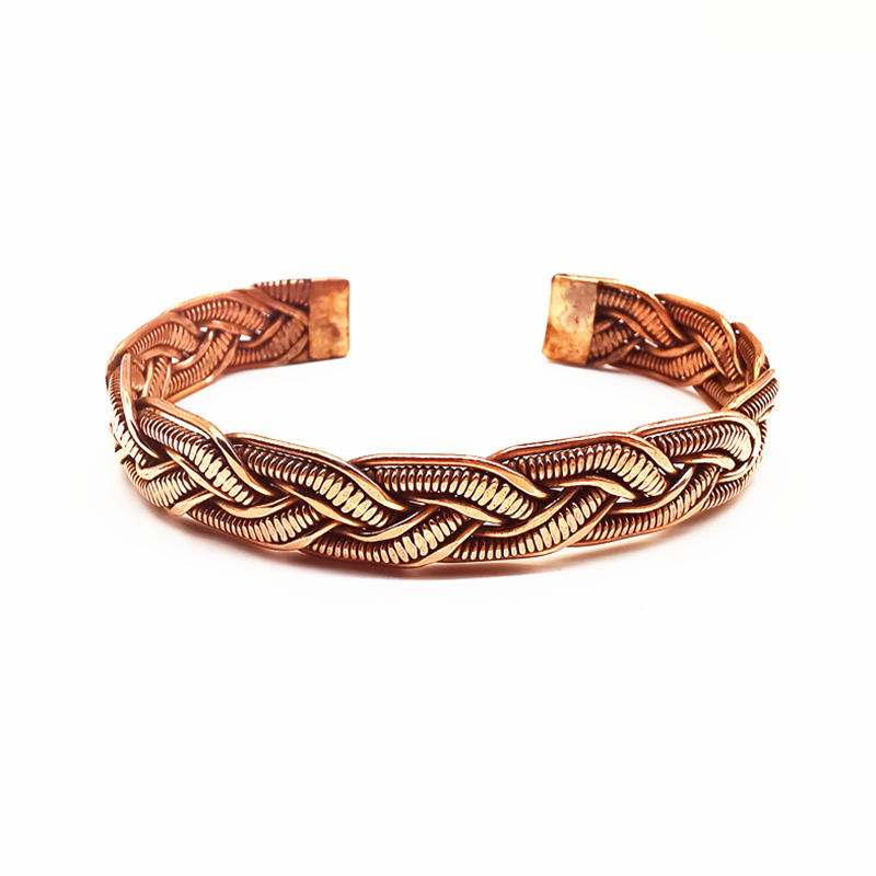 Ethnic Fashion Com - Rode koperen open armbanden met brede