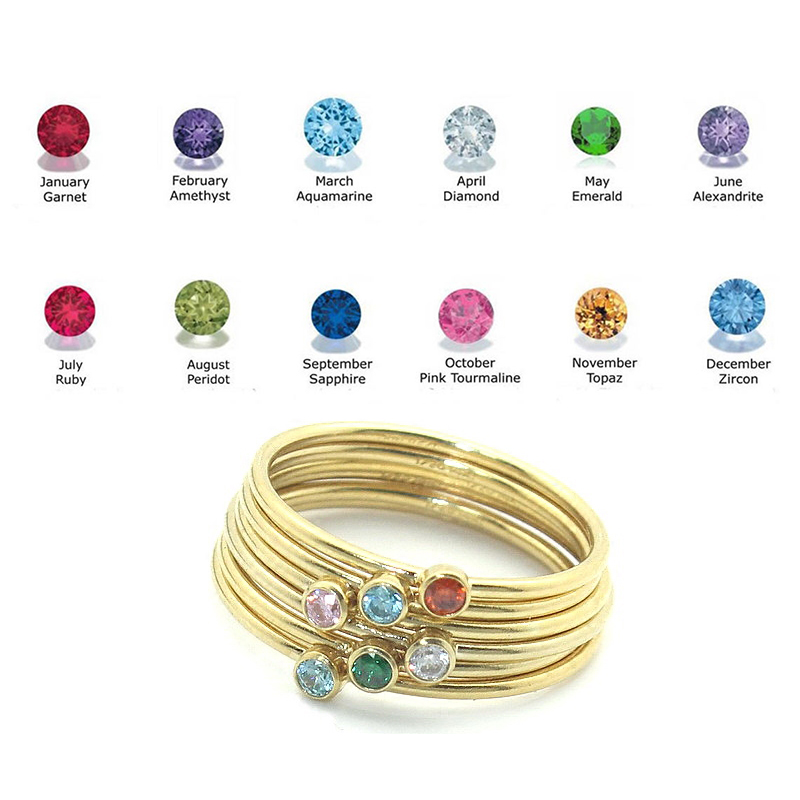 Geboortesteen Ring 14K goud ge - Ethnic Fashion Jewellery recensie en prijs