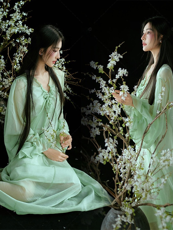 Groene jurk in Chinese stijl T - Ethnic Fashion Studio recensie en prijs