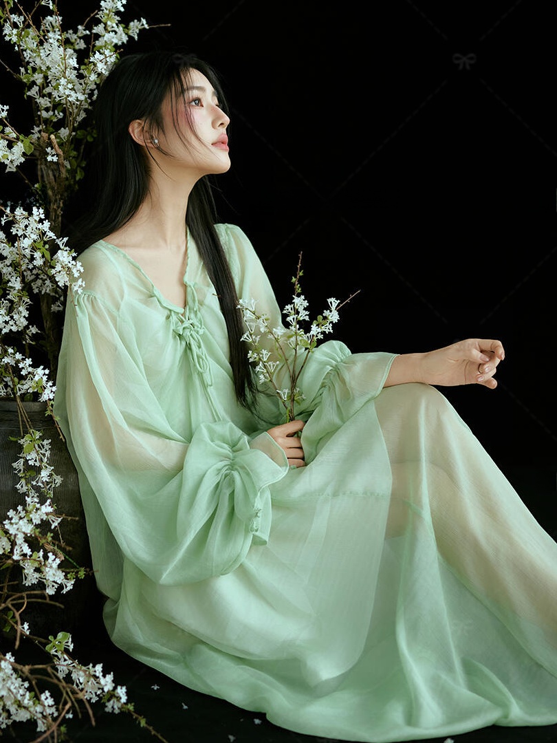 Groene jurk in Chinese stijl T - Ethnic Fashion Studio recensie en prijs